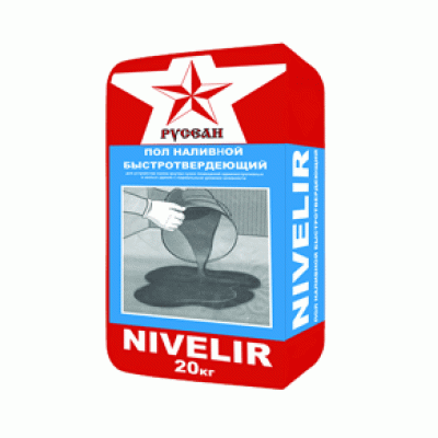 Наливной пол быстротвердеющий Nivelir Русеан 20 кг - Купить в Шопмат.