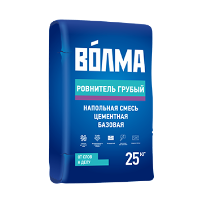 Смесь цементная напольная базовая Волма-Ровнитель грубый 25кг
