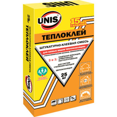 Клеевая смесь Unis/Юнис  Теплоклей 25 кг - цена, купить Клеевую смесь Unis/Юнис  Теплоклей 25 кг- Купить в Шопмат.