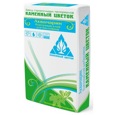 Клей плиточный  Каменный Цветок Аквамарин 25 кг - купить клей плиточный  Каменный Цветок Аквамарин 25 кг : цена, фото