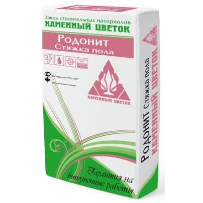 Стяжка пола Каменный Цветок Родонит 25 кг