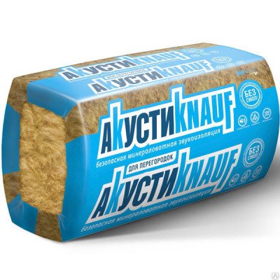 Шумоизоляция АкустиКнауф/АкустиKnauf 1230x610x100 мм – купить в Москве. Цена, фото, характеристики,отзывы