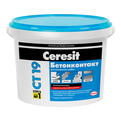 Грунтовка Ceresit/Церезит CT 19 бетонконтакт  5 кг - Купить в Шопмат.
