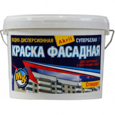Краска фасадная супербелая  Мастер Класс 14 кг