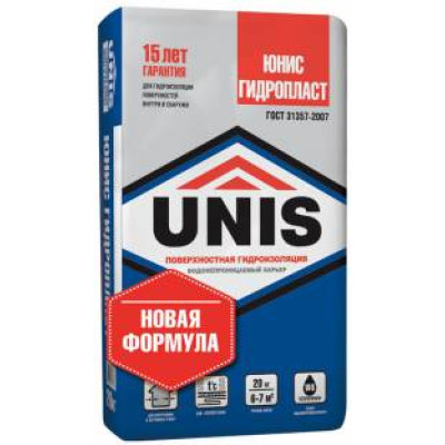 Обмазочная гидроизоляция Unis/Юнис Гидропласт 20 кг - Купить в Шопмат.