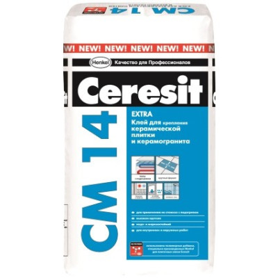 Клей для керамической плитки и керамогранита Ceresit/Церезит CM 14 Extra 25 кг- купить клей для керамической плитки и керамогранита Ceresit/Церезит CM 14 Extra 25 кг : цена, фото