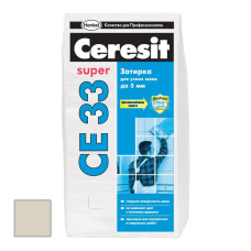 Затирка цементная Ceresit CE 33 Super бежевая 2 кг Затирка цементная Ceresit CE 33 Super бежевая 2 кг
