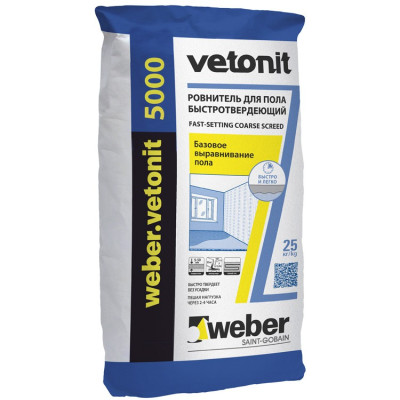 Ровнитель для пола Weber-Vetonit/Вебер-Ветонит 5000 25 кг