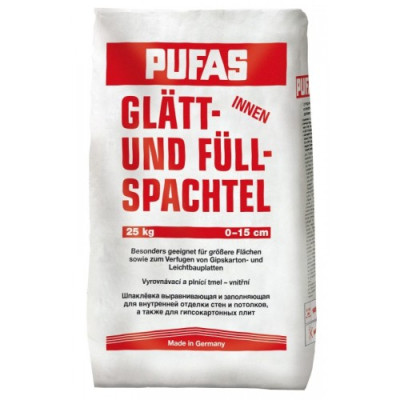 Шпатлевка гипсовая Pufas/Пуфас  Glatt-und Fullspachtel 20 кг - Купить в ШОПМАТ с доставкой