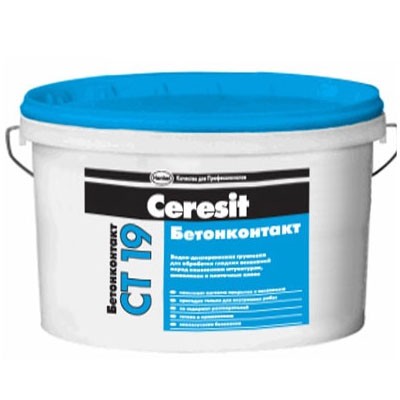 Грунтовка Ceresit/Церезит CT 19 бетонконтакт 15 кг - Купить в Шопмат.