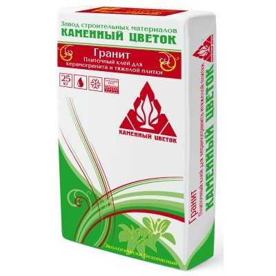 Клей для керамогранита и тяжелой плитки Каменный цветок Гранит 25 кг- купить клей для керамогранита и тяжелой плитки Каменный цветок Гранит 25 кг: цена, фото