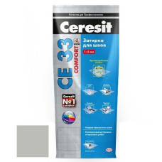 Затирка для узких швов Ceresit СЕ33 Comfort Манхеттен 2 кг Затирка для узких швов Ceresit СЕ33 Comfort Манхеттен 2 кг