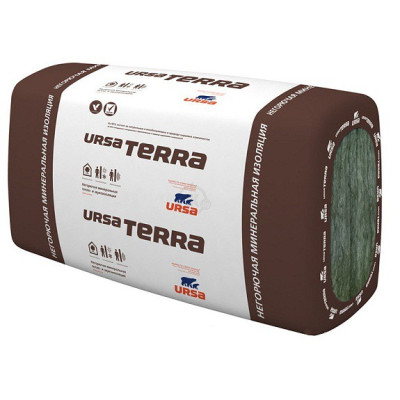 Теплоизоляция из стекловолокна Ursa Terra/Урса Терра 34 PN  1000x610x50 мм 10 плит в упаковке