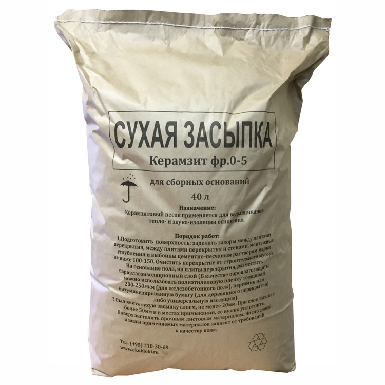 Керамзитовая засыпка для полка